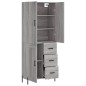 vidaXL Aparador alto madera contrachapada gris sonoma 69,5x34x180 cm vidaXL Aparador alto madera contrachapada gris sonoma 69,5x34x180 cm