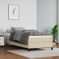 vidaXL Colchón de muelles ensacados cuero sintético crema 90x200x20 cm