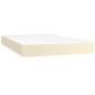 vidaXL Colchón de muelles ensacados cuero sintético crema 120x200x20cm vidaXL Colchón de muelles ensacados cuero sintético crema 120x200x20cm