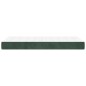 vidaXL Colchón muelles ensacados terciopelo verde oscuro 100x200x20 cm vidaXL Colchón muelles ensacados terciopelo verde oscuro 100x200x20 cm