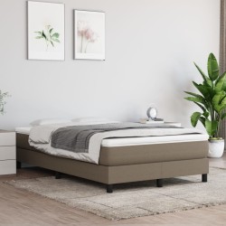 vidaXL Colchón de muelles ensacados tela gris taupe 120x200x20 cm