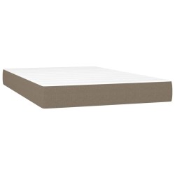 vidaXL Colchón de muelles ensacados tela gris taupe 120x200x20 cm