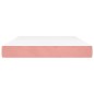 vidaXL Colchón de muelles ensacados terciopelo rosa 140x190x20 cm vidaXL Colchón de muelles ensacados terciopelo rosa 140x190x20 cm