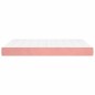 vidaXL Colchón de muelles ensacados terciopelo rosa 140x190x20 cm vidaXL Colchón de muelles ensacados terciopelo rosa 140x190x20 cm