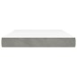 vidaXL Colchón de muelles ensacados terciopelo gris claro 140x200x20cm vidaXL Colchón de muelles ensacados terciopelo gris claro 140x200x20cm