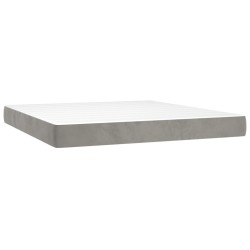 vidaXL Colchón de muelles ensacados terciopelo gris claro 180x200x20cm
