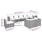 vidaXL Set muebles de jardín 9 piezas y cojines ratán sintético marrón vidaXL Set muebles de jardín 9 piezas y cojines ratán sintético marrón