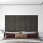 vidaXL Paneles de pared 12 uds terciopelo gris oscuro 30x15 cm 0,54 m² vidaXL Paneles de pared 12 uds terciopelo gris oscuro 30x15 cm 0,54 m²