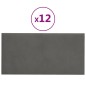 vidaXL Paneles de pared 12 uds terciopelo gris oscuro 30x15 cm 0,54 m² vidaXL Paneles de pared 12 uds terciopelo gris oscuro 30x15 cm 0,54 m²