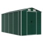 vidaXL Cobertizo de jardín acero galvanizado verde 191x385x198 cm vidaXL Cobertizo de jardín acero galvanizado verde 191x385x198 cm