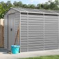 vidaXL Cobertizo de jardín acero galvanizado gris claro 191x640x198 cm vidaXL Cobertizo de jardín acero galvanizado gris claro 191x640x198 cm