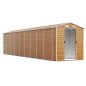 vidaXL Caseta de jardín acero galvanizado marrón claro 191x810x198 cm vidaXL Caseta de jardín acero galvanizado marrón claro 191x810x198 cm