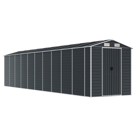 vidaXL Cobertizo de jardín acero galvanizado antracita 191x895x198 cm