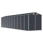 vidaXL Cobertizo de jardín acero galvanizado antracita 191x895x198 cm vidaXL Cobertizo de jardín acero galvanizado antracita 191x895x198 cm