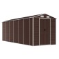vidaXL Cobertizo de jardín acero galvanizado marrón 191x555x198 cm vidaXL Cobertizo de jardín acero galvanizado marrón 191x555x198 cm