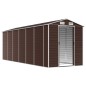 vidaXL Cobertizo de jardín acero galvanizado marrón 191x555x198 cm vidaXL Cobertizo de jardín acero galvanizado marrón 191x555x198 cm