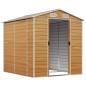 vidaXL Caseta de jardín acero galvanizado marrón claro 191x215x198 cm vidaXL Caseta de jardín acero galvanizado marrón claro 191x215x198 cm