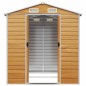 vidaXL Caseta de jardín acero galvanizado marrón claro 191x215x198 cm vidaXL Caseta de jardín acero galvanizado marrón claro 191x215x198 cm