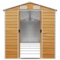 vidaXL Caseta de jardín acero galvanizado marrón claro 191x640x198 cm vidaXL Caseta de jardín acero galvanizado marrón claro 191x640x198 cm