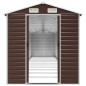 vidaXL Cobertizo de jardín acero galvanizado marrón 191x980x198 cm vidaXL Cobertizo de jardín acero galvanizado marrón 191x980x198 cm