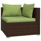 vidaXL Set muebles de jardín 8 piezas y cojines ratán sintético marrón vidaXL Set muebles de jardín 8 piezas y cojines ratán sintético marrón