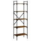 vidaXL Librería de 5 estantes madera roble ahumado 56x31,5x174 cm vidaXL Librería de 5 estantes madera roble ahumado 56x31,5x174 cm