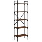 vidaXL Librería de 5 estantes madera marrón roble 56x31,5x174 cm