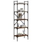 vidaXL Librería de 5 estantes madera marrón roble 56x31,5x174 cm