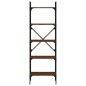 vidaXL Librería de 5 estantes madera marrón roble 56x31,5x174 cm