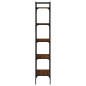 vidaXL Librería de 5 estantes madera marrón roble 56x31,5x174 cm