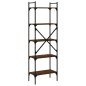 vidaXL Librería de 5 estantes madera marrón roble 56x31,5x174 cm