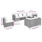 vidaXL Set muebles de jardín 8 piezas y cojines ratán sintético marrón vidaXL Set muebles de jardín 8 piezas y cojines ratán sintético marrón