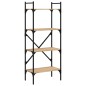 vidaXL Librería de 4 estantes madera roble Sonoma 56x31,5x138,5 cm vidaXL Librería de 4 estantes madera roble Sonoma 56x31,5x138,5 cm