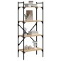 vidaXL Librería de 4 estantes madera roble Sonoma 56x31,5x138,5 cm vidaXL Librería de 4 estantes madera roble Sonoma 56x31,5x138,5 cm