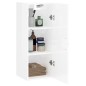 vidaXL Armario de pared madera ingeniería blanco brillo 34,5x34x90 cm vidaXL Armario de pared madera ingeniería blanco brillo 34,5x34x90 cm