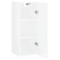 vidaXL Armario de pared madera ingeniería blanco brillo 34,5x34x90 cm vidaXL Armario de pared madera ingeniería blanco brillo 34,5x34x90 cm