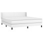 vidaXL Cama box spring con colchón cuero sintético blanco 160x200 cm vidaXL Cama box spring con colchón cuero sintético blanco 160x200 cm