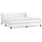 vidaXL Cama box spring con colchón cuero sintético blanco 200x200 cm vidaXL Cama box spring con colchón cuero sintético blanco 200x200 cm