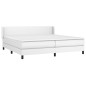 vidaXL Cama box spring con colchón cuero sintético blanco 200x200 cm vidaXL Cama box spring con colchón cuero sintético blanco 200x200 cm