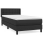 vidaXL Cama box spring con colchón cuero sintético negro 80x200 cm vidaXL Cama box spring con colchón cuero sintético negro 80x200 cm