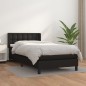 vidaXL Cama box spring con colchón cuero sintético negro 90x190 cm vidaXL Cama box spring con colchón cuero sintético negro 90x190 cm