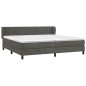 vidaXL Cama box spring con colchón terciopelo gris oscuro 200x200 cm vidaXL Cama box spring con colchón terciopelo gris oscuro 200x200 cm