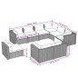 vidaXL Set muebles de jardín 9 piezas y cojines ratán sintético marrón