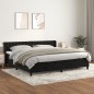 vidaXL Cama box spring con colchón terciopelo negro 200x200 cm vidaXL Cama box spring con colchón terciopelo negro 200x200 cm