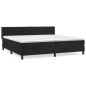 vidaXL Cama box spring con colchón terciopelo negro 200x200 cm vidaXL Cama box spring con colchón terciopelo negro 200x200 cm
