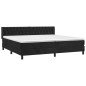vidaXL Cama box spring con colchón terciopelo negro 200x200 cm vidaXL Cama box spring con colchón terciopelo negro 200x200 cm
