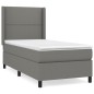 vidaXL Cama box spring con colchón tela gris oscuro 90x200 cm vidaXL Cama box spring con colchón tela gris oscuro 90x200 cm
