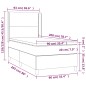 vidaXL Cama box spring con colchón tela gris oscuro 90x200 cm vidaXL Cama box spring con colchón tela gris oscuro 90x200 cm
