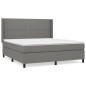vidaXL Cama box spring con colchón tela gris oscuro 160x200 cm vidaXL Cama box spring con colchón tela gris oscuro 160x200 cm