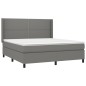 vidaXL Cama box spring con colchón tela gris oscuro 160x200 cm vidaXL Cama box spring con colchón tela gris oscuro 160x200 cm
